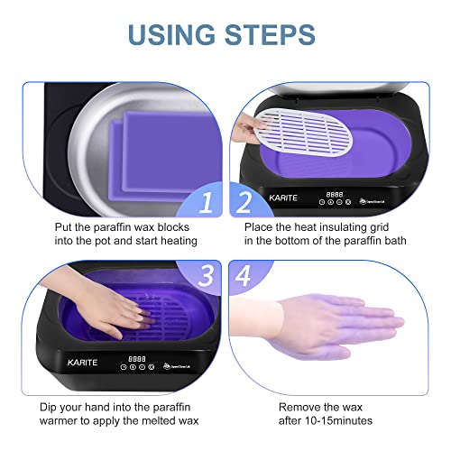 Karite 2222 Paraffin Wax Machine For Hands And Feet With Auto Open Lid, Paraffin Bath,20Min Fast Wax Meltdown thumb #3