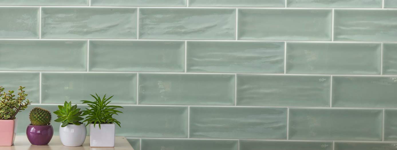 Mint Green 4x12 Undulated Subway Tile (Box of 13.33 sq ft)