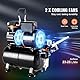 VEVOR Airbrush-Set, Dual-Fan-Lufttank-Kompressorsystem-Set mit 3,5-L-Luftspeichertank, Airbrush-Set mit 0,3-mm-Spitze-Airbrush, Halterung, Farbmischrad, Reinigungsbürsten-Set, Art Nail Cookie