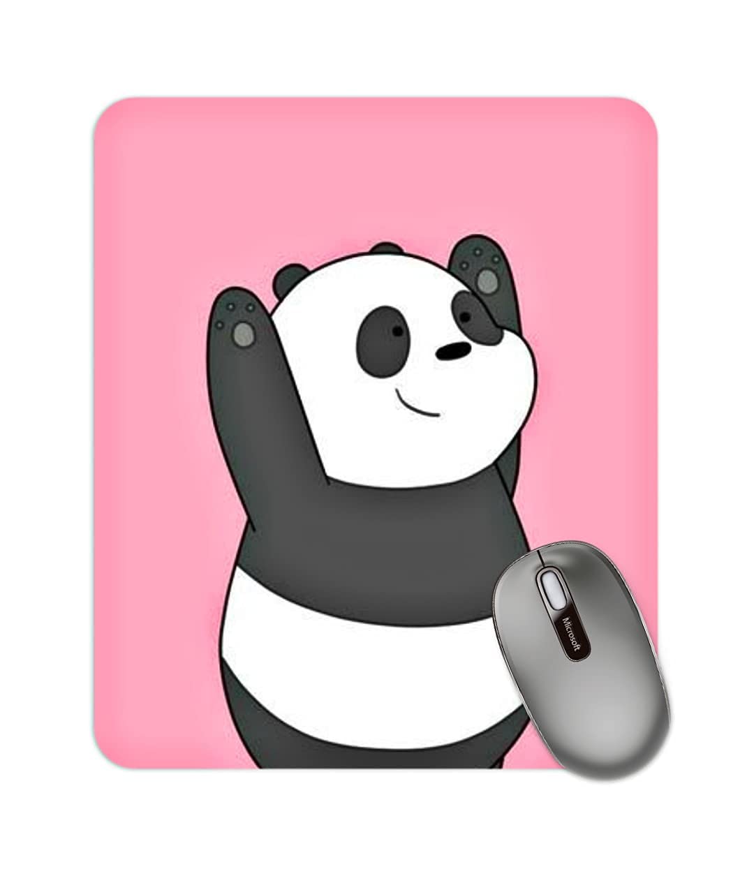 ZORI Cute Toon Panda Gaming Mouse Pad for Computer Laptop PC| Work from Home/Office | Anti-Skid, Anti-Slip, Rubber Base | Pink Background (Cute_Panda_Pink_BG)-image-13