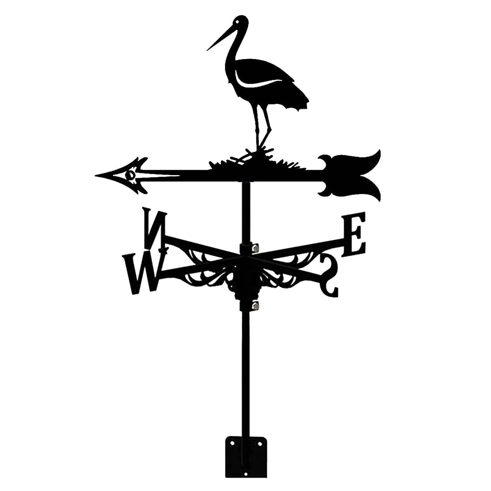 WIQUYBML Metal Weather Vane Vintage Weathervane Wind Direction Indicator for Outdoor Garden Roof Paddock Decoration Farm Scene Weathercock