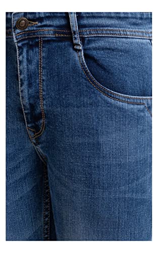 Image of Parx Men's Fitted Cotton Jeans (XCYA01640B4 Blue)