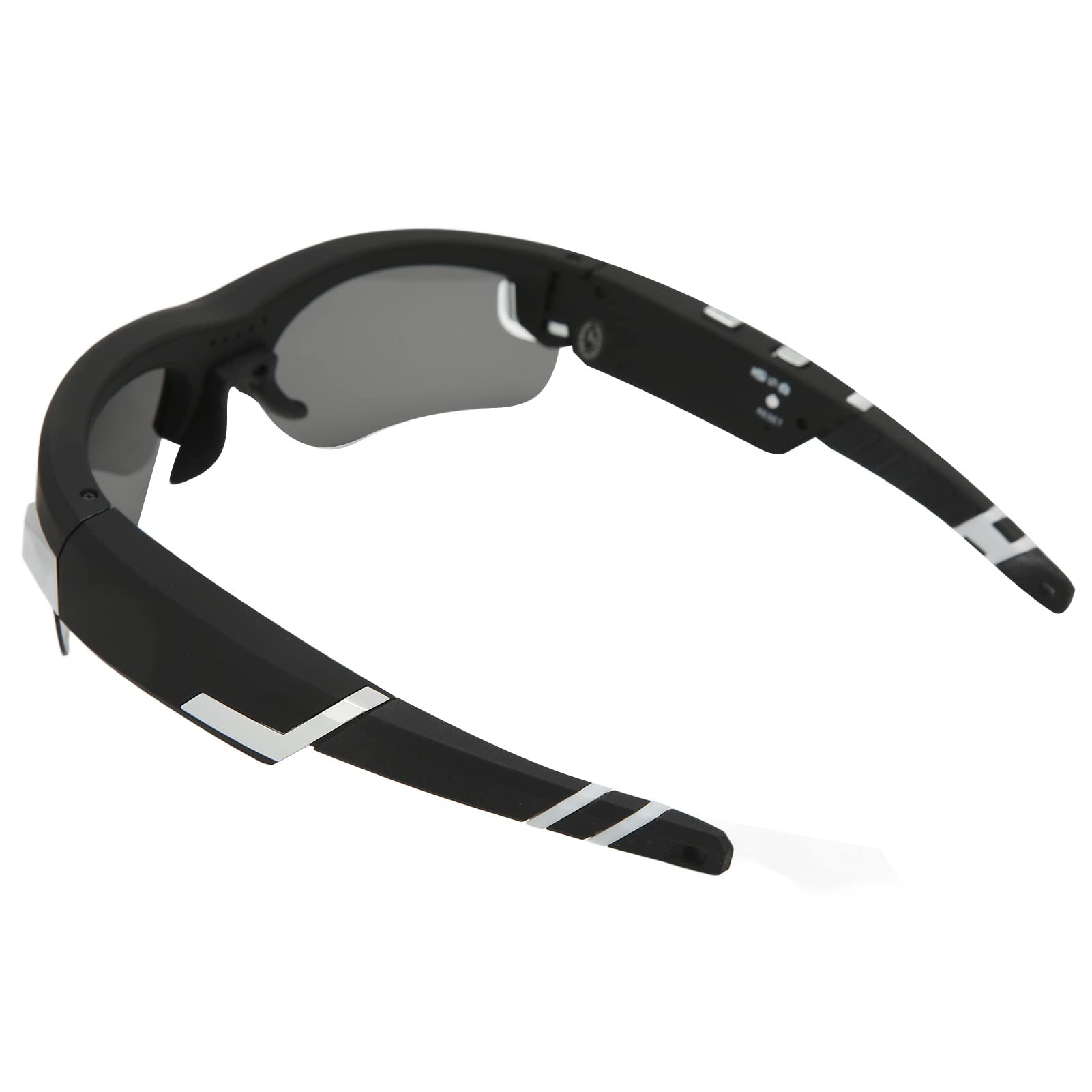 Goshyda Lunettes de Vidéo, 1080P HD Outdoor Sports Action Camera Mini USB Interface Lunettes Intelligentes pour la Conduite à Vélo avec 4 Paires D'objectifs