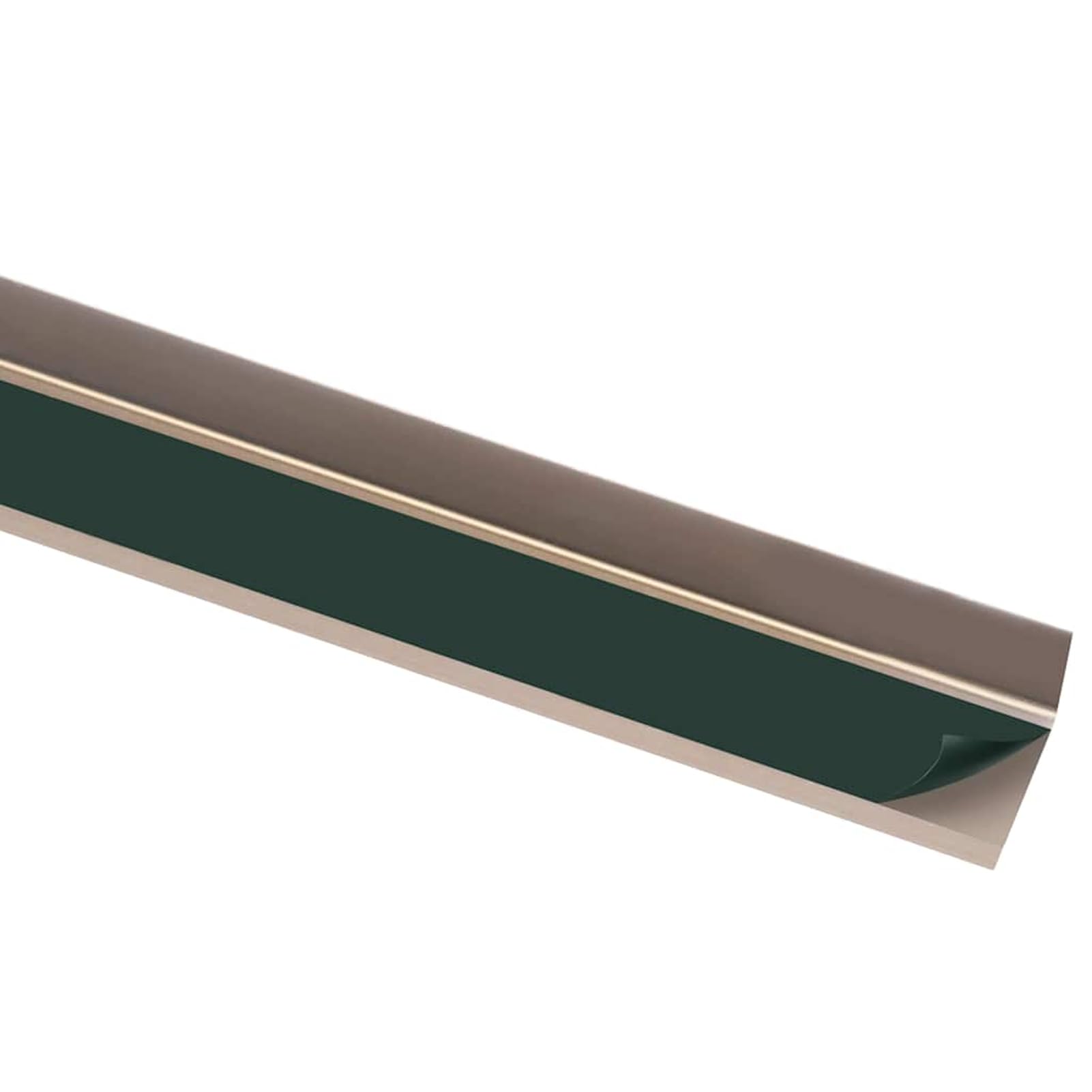 Perfil de escalera en forma de L de aluminio marrón 90 cm – Antideslizante, protector, fácil de pegar, para escaleras de madera y hormigón, interior, uso doméstico