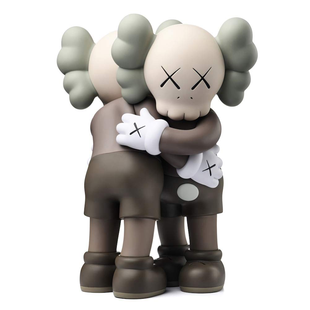 QYF KAWS Together Eembrace Doll Action Figure ，26cm（10.2inchs）， Street Art PVC KW Original Companion Dolls Art Toys Ornaments (Color : Brown)