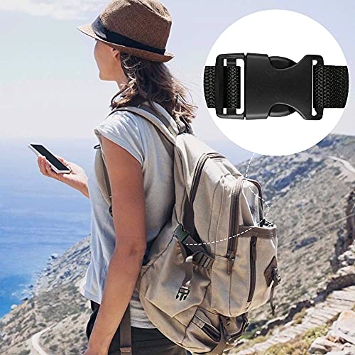 klickverschluss 20 Stück, Side Squeeze Buckle Ersatz steckschnalle, Plastikschnalle für Gurtband, 6 Größen zur Auswahl: 20mm