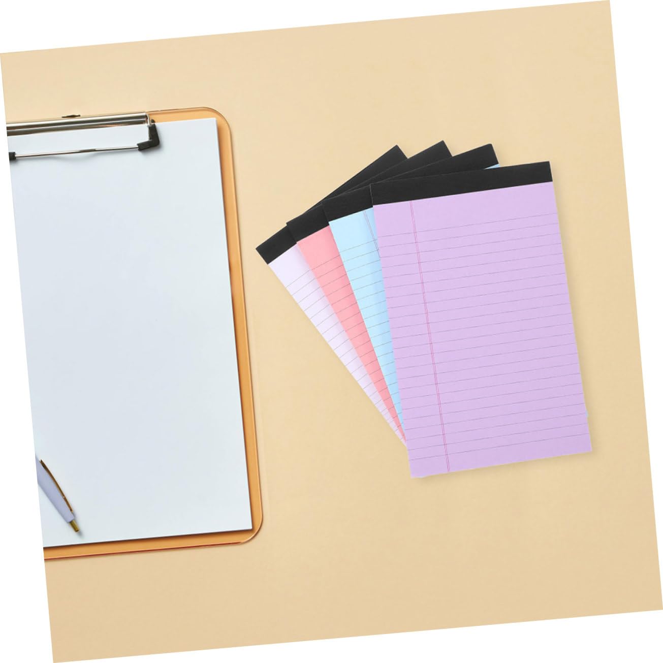 Angoily Bloc Notes à Lignes Cahiers à Détachables Carnet de Notes Portable pour Bureau Planification et Papier pour Format Couleur