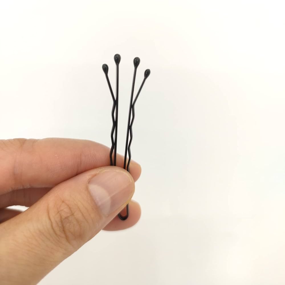 Amazon | ボビーピン ブラック、50個 ブラック ボビーピン、2.2