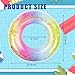 Whaline 4Pcs Inflatable Pool Floats Toys Swim Tubes Rings Glitter Rainbow Pool Tube for Boys Girls Outdoor Summer Swimming Pool Beach Party Favors Supplies
