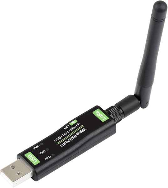 Waveshare USB to Lora Data Transfer Module, Based on SX1262, for Data Acquisition in Industry and Agriculture, TCXO Crystal oscillator, 850~930MHz Frequency for Europe Support Meshtastic Project - 1