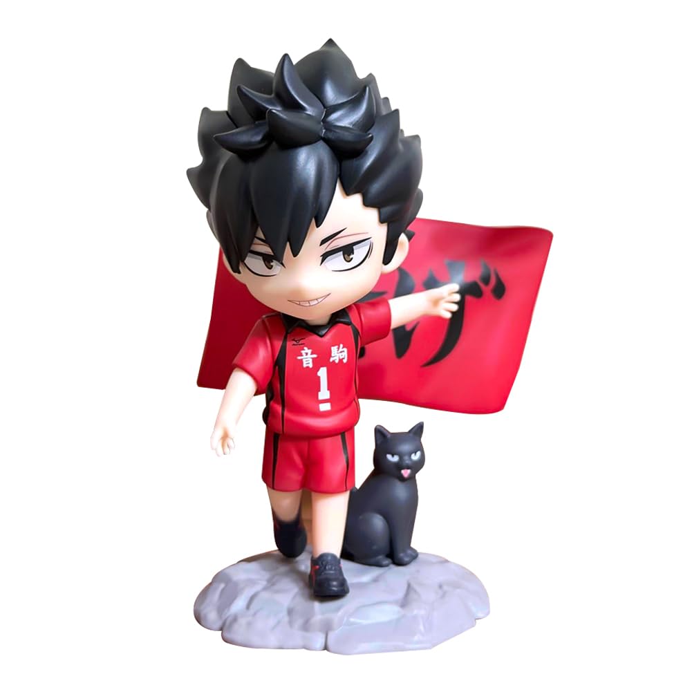 Jiumaocleu Kuroo Tetsurou Figure Anime Look Up Figure Kuroo Tetsurou Cake Topper Model 9CM Birthday Gift for Fans Desk Car Decoration