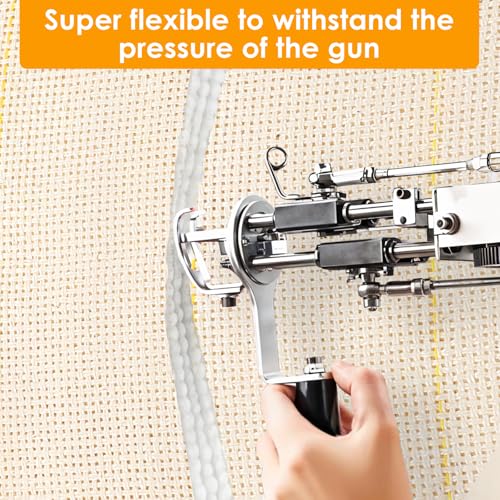 Image of 83 inch x 79 inch Large Marked Primary Tufting Cloth, Upgraded Overlocking Monks Cloth Punch Needle Fabric for Embroidery Rug Hooking Punch Needle, DIY Crafts, Needlework Fabric, Tufting Supplies