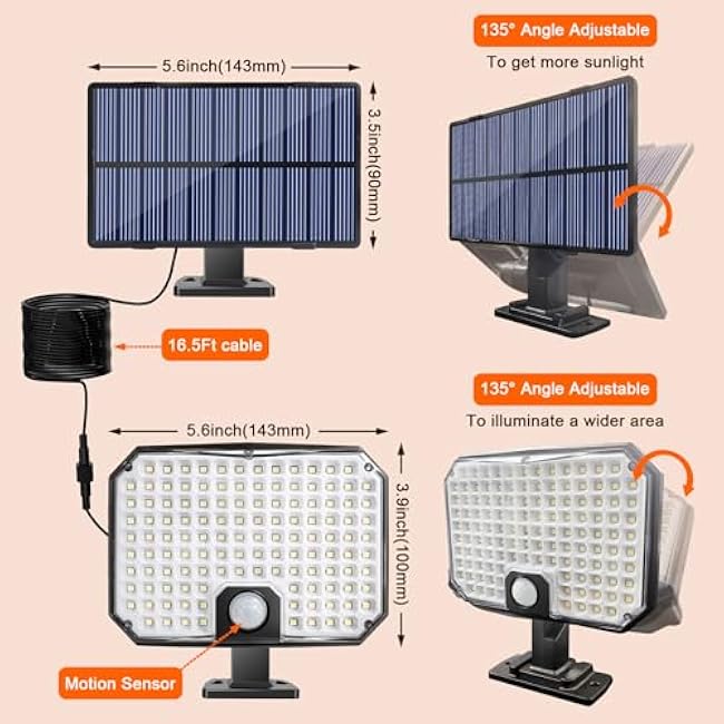 Motion Detector Lights Solar shed Light Security Lights