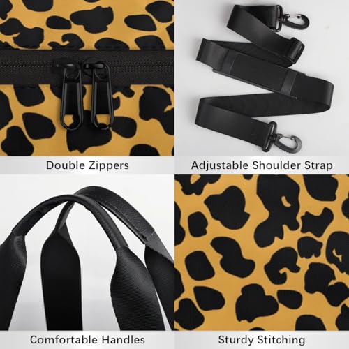 Lightweight Travel Duffle Bag Leopards Print Gym Bag for Women Men Stylish Small Duffle Bag for Fitness Yoga Travel Overnight Sport4