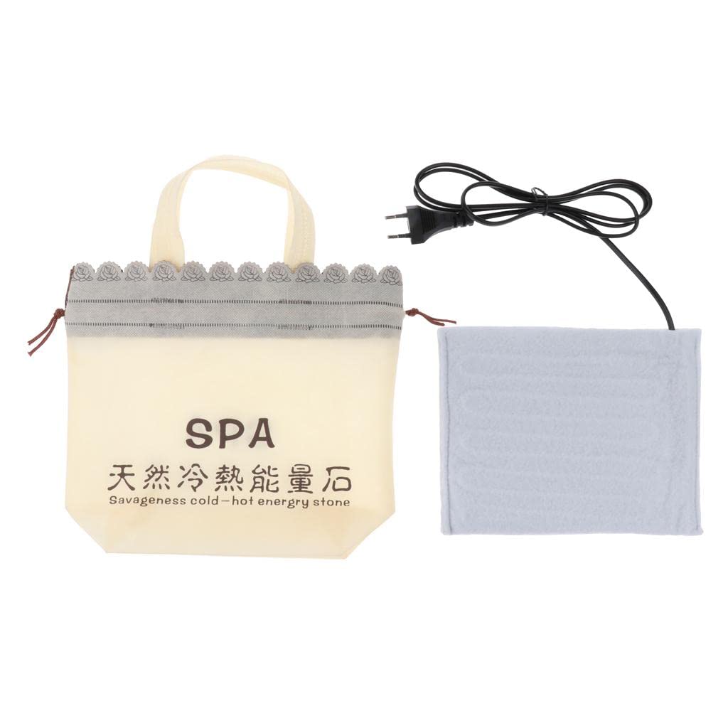 Heater Sac Chauffe-Pierres Électrique, Chauffe-Pierres Portable à Chaleur Sèche sans Eau, Sac de Thermothérapie, Appareil de Chauffage pour Spa, Maison et Salon, Prise EU Incluse
