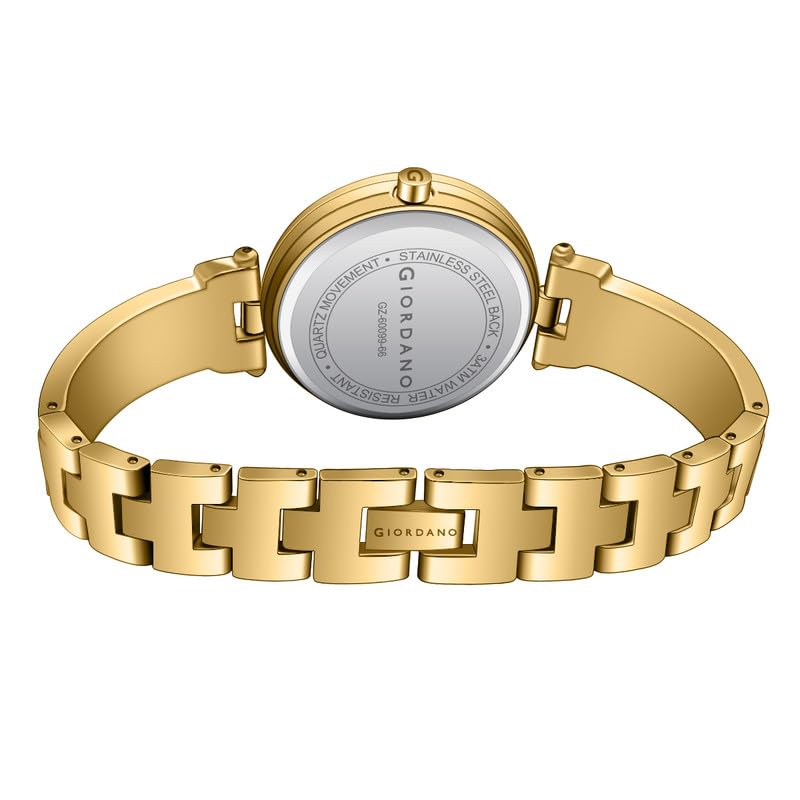 Image of Giordano Designer Analog Watch for Women - Glossy Round Dial & Bracelet Style Stainless Steel Strap