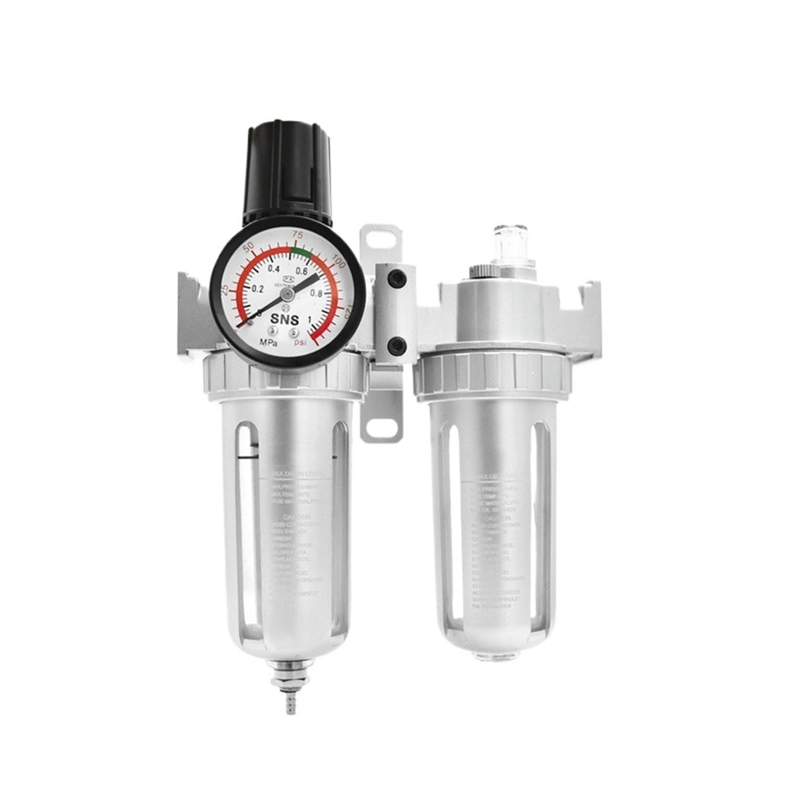 AFC2000 - Regulador separador de aceite y agua, filtro de trampa, compresor de aire, válvula reductora de presión AFR2000+AL2000 G1/4 pulgadas (actualizaciones AFC2000 20sm)
