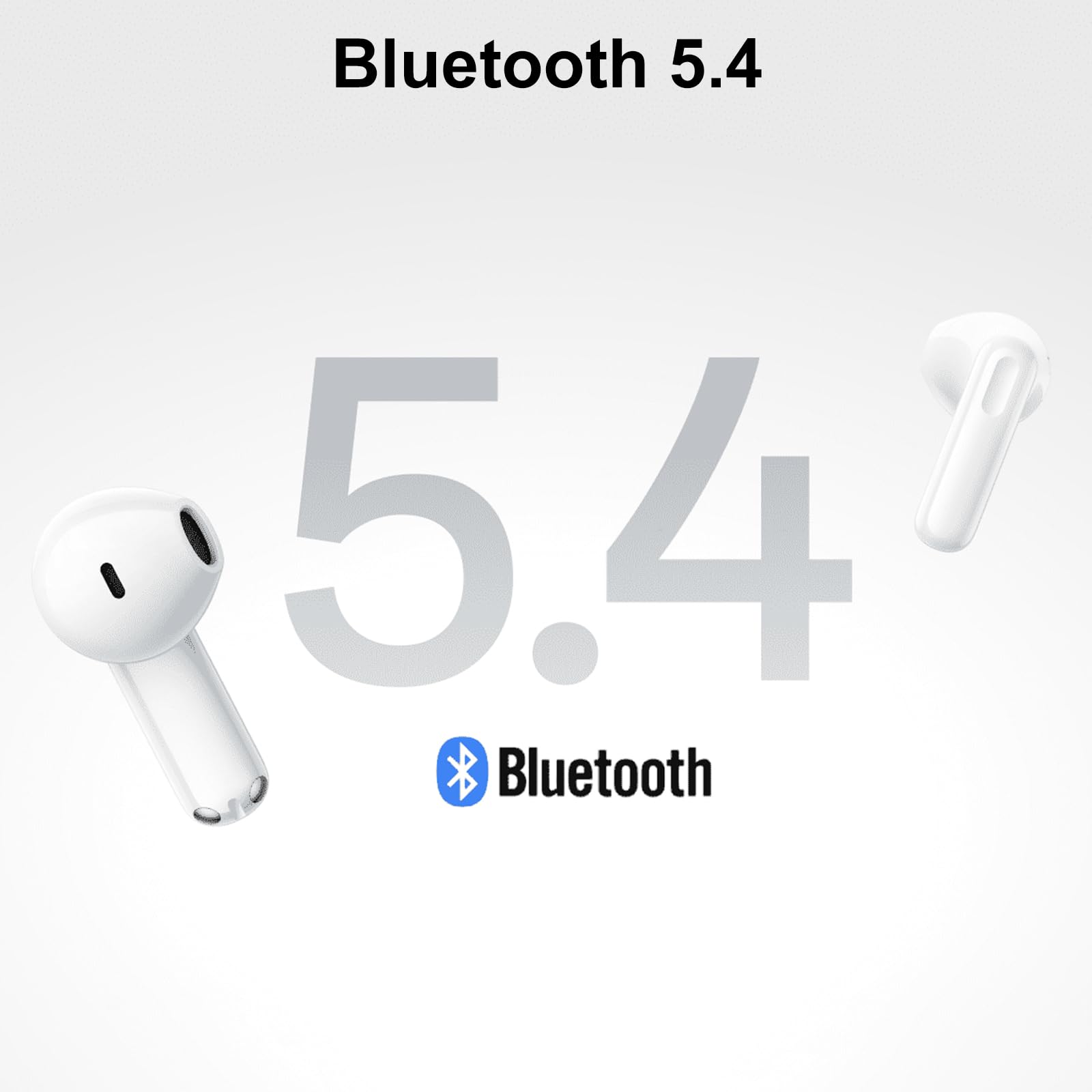 OPPO Enco Buds3, Auricolari Wireless True, Batteria da 48 Ore, Bluetooth 5.4, Driver da 12,4 mm, Controlli Touch, Cancellazione Passiva del Rumore, Android e iOS, IP55, Bianco