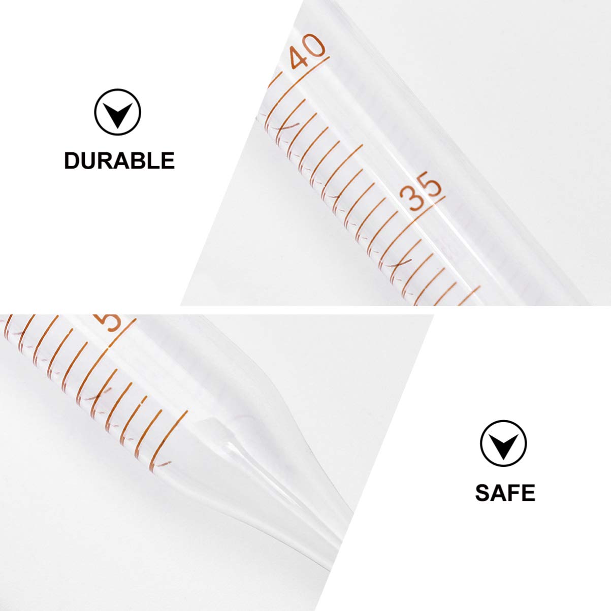 Scicalife Pipette en Verre Transparent Pipette Graduée 50Ml Pipette De Transfert pour Le Laboratoire École À La Maison