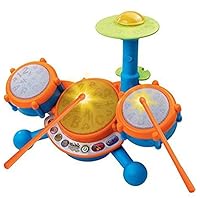 VTech KidiBeats Kids Drum Set, Orange