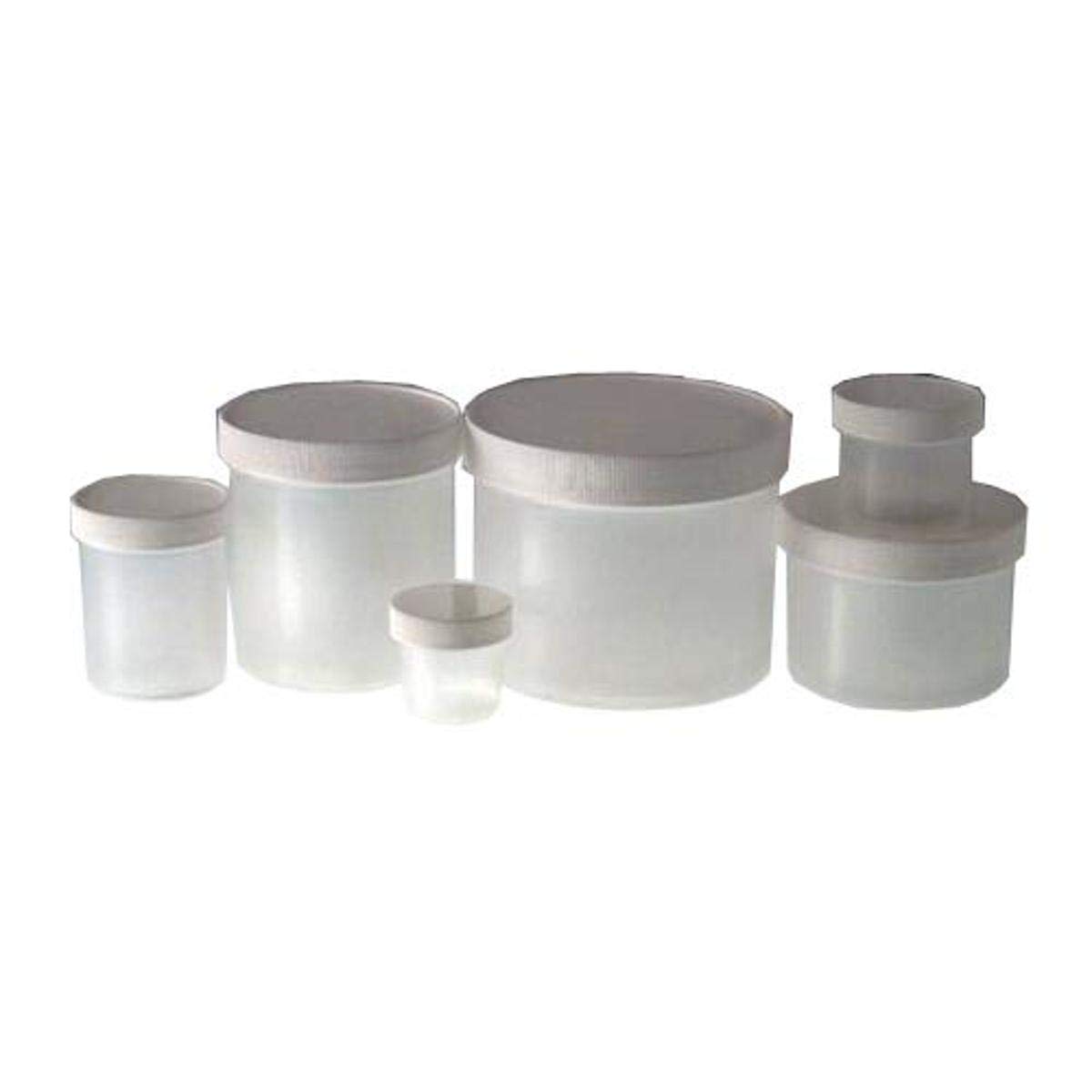 Qorpak PLC-03717 Natural Polypropylene Jar with 89-400 White Polypropylene Unlined Cap, 16 oz (Pack of 24)