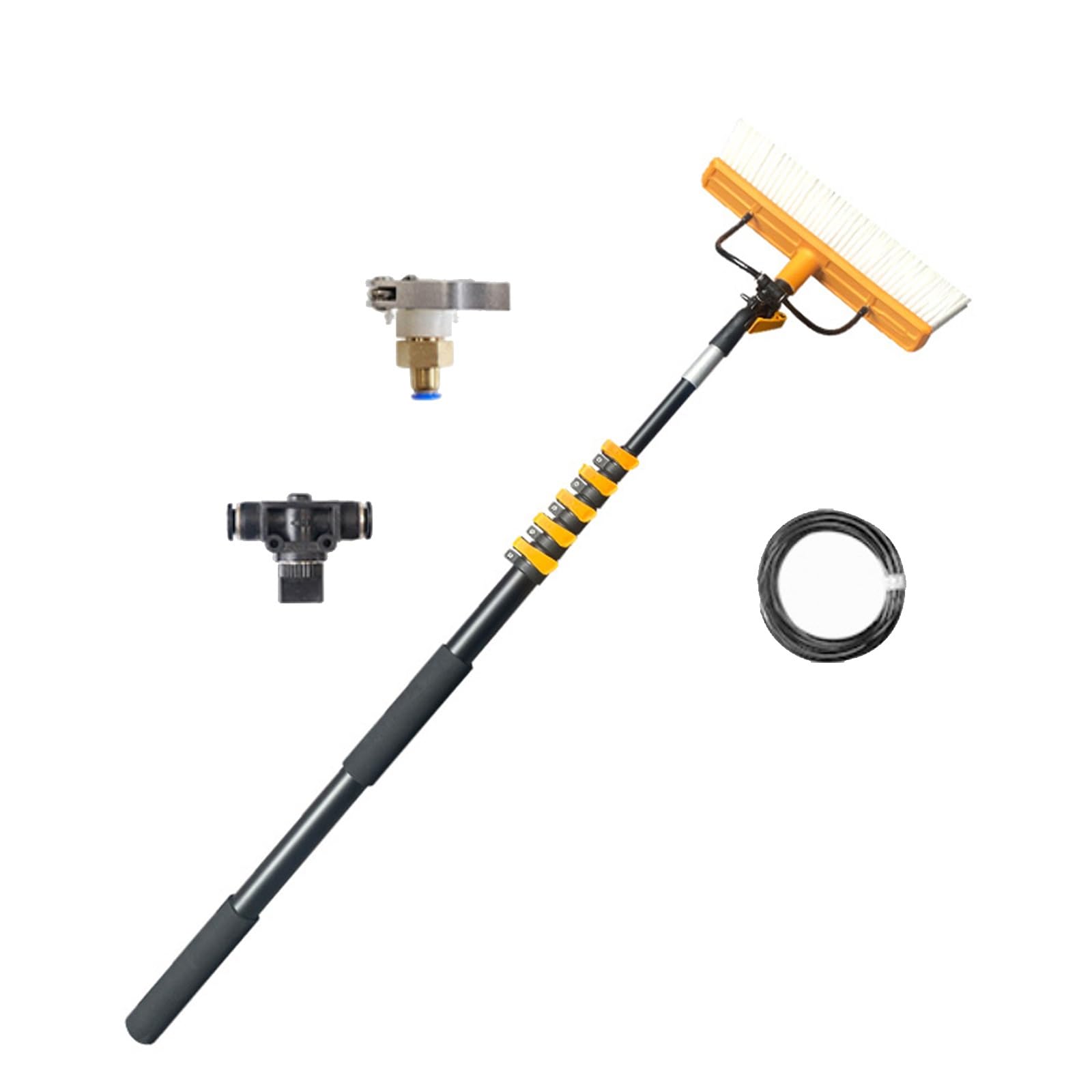 GHFXSCV High Reach Window Cleaning Brush - 7m Telescopic Extendable Cleaner for Conservatory Roofs High Altitude Cleaning Tool (3.6m/11.8ft) - Ideal for Hard-to-Reach Windows