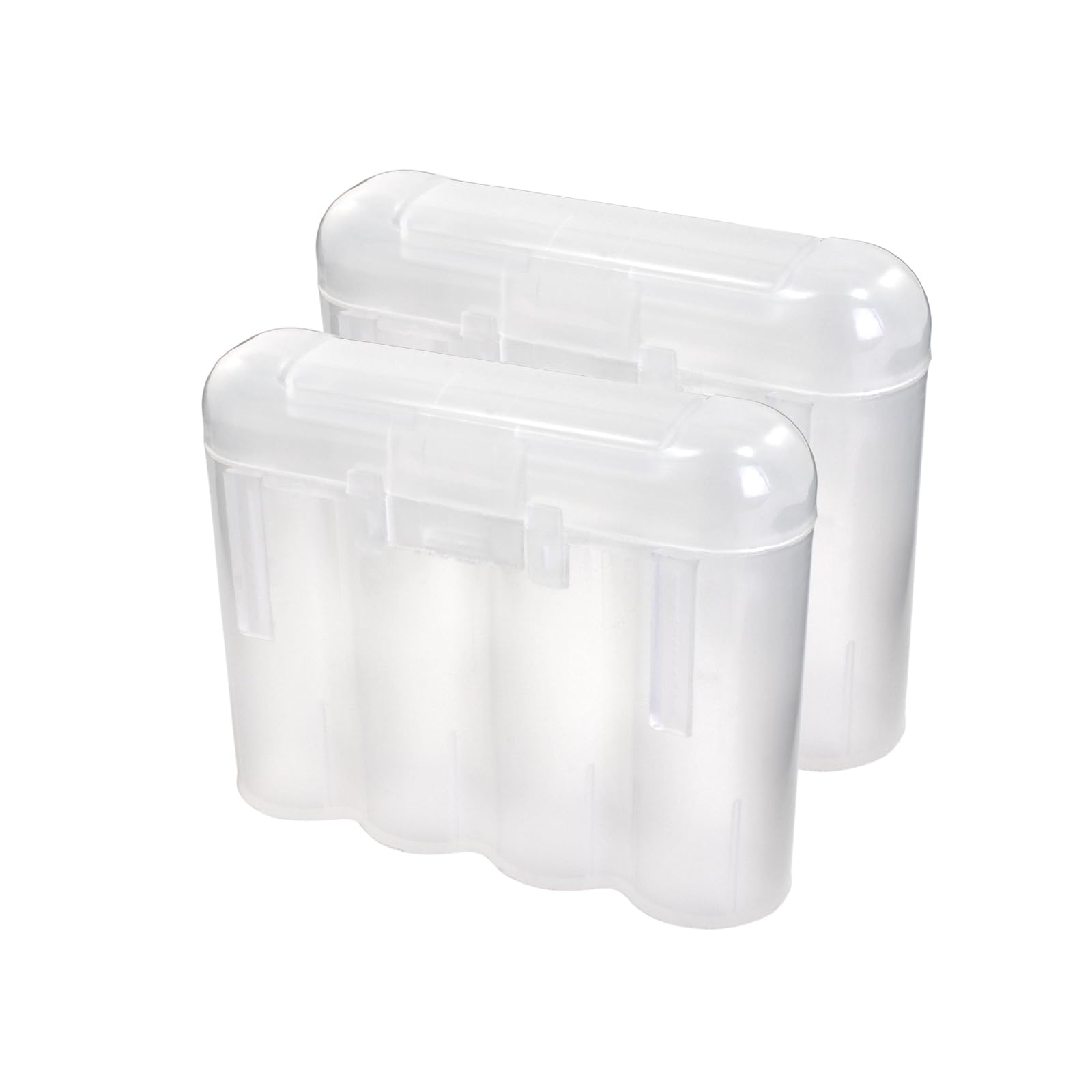 EBC Battery 4 AA AAA Batteries Holder Clear Plastic Storage Case USA Ship, (2 Pack)