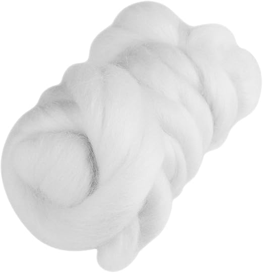 Wool Roving Needle Felting, 55g White Needle Felting Wool Fibre Wool