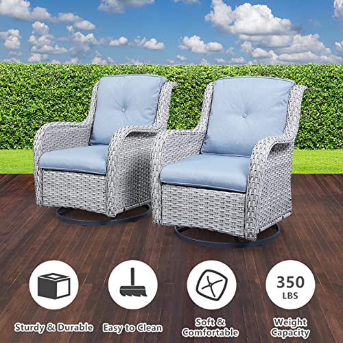 Outdoor-Wicker-Furniture-Patio-Set-7-Piece-Backyard-Furniture-Light-Grey-Rattan-Conversation-Sets-with-Swivel-Rocker-Chairs-Rattan-Sofa-Club-Chairs-and-Coffee-Table-Baby-Blue-Cushion Outdoor Wicker Furniture Patio Set 7 Piece Backyard Furniture Light Grey Rattan Conversation Sets with Swivel Rocker Chairs Rattan Sofa Club Chairs and Coffee Table Baby Blue Cushion