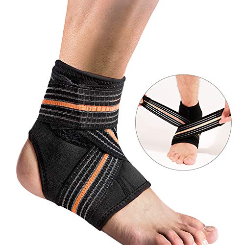 JEEZAO 1 Par Tobillera Estabilizadora Protector,Ajustable Protección de Tobillos,Banda Elástico Anti-esguince Tobillo Tobilleras Deportivas (S)