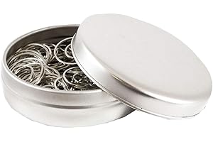 JAM PAPER Circular Paper Clips: Silver, 50/Pack