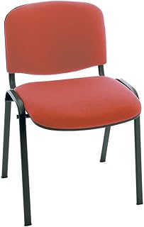 Silla Express ISO Silla Confidente Tapizada, Acero, Rojo, 55x53x79 cm