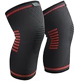 Sable Knee Brace, Compression Sleeve FDA Approved, Support for Arthritis, ACL, Running, Biking, Basketball Sports, Joint Pain Relief, Meniscus Tear, Faster Injury Recovery, Large (17-20.5''), 2 Piece
