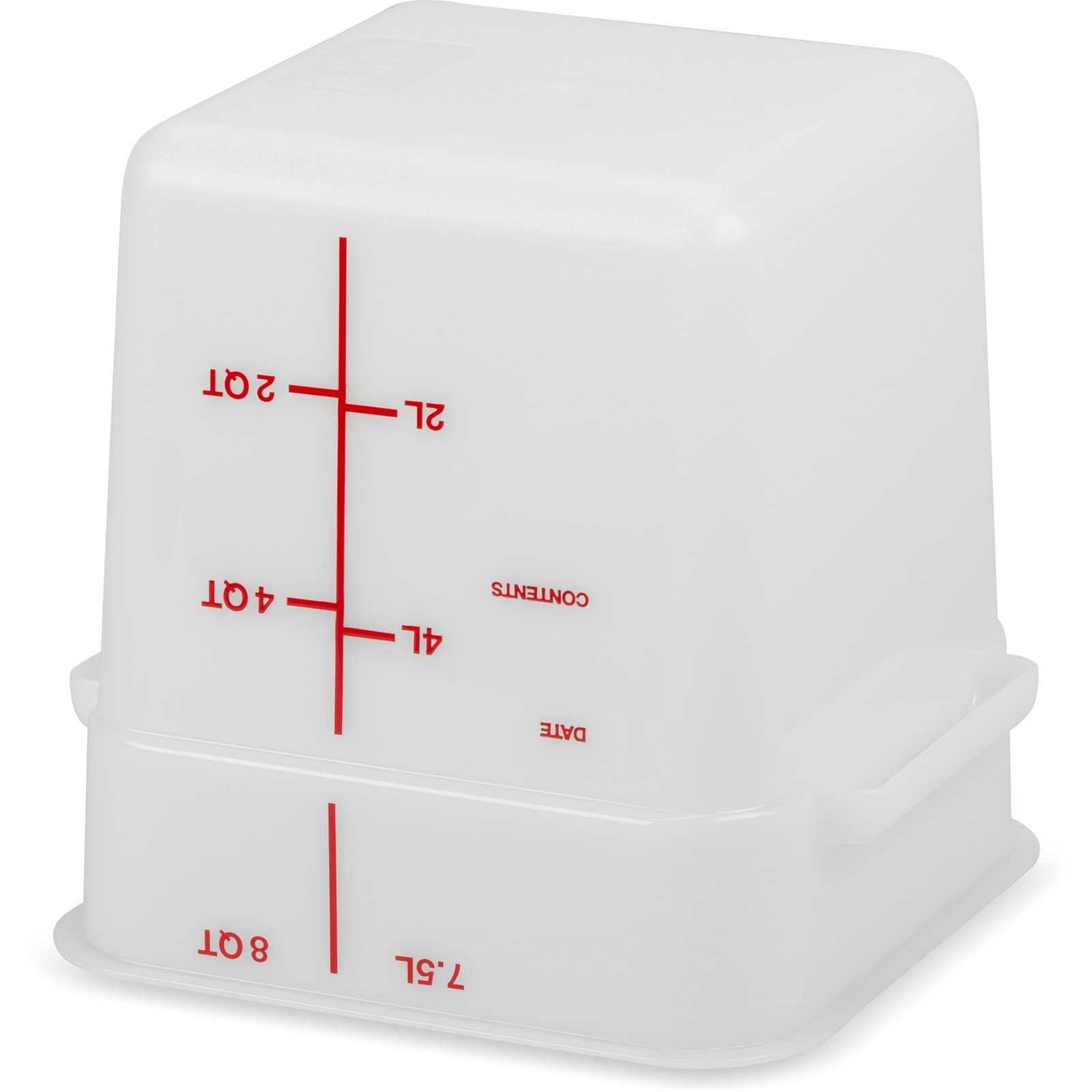 Squares - Contenitore per alimenti in polietilene 8QT, colore: Bianco