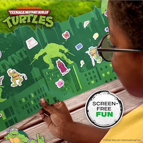 Image of Teenage Mutant Ninja Turtles Puffy Sticker Playset, Includes 30 Reusable TMNT Stickers & Double-Sided Play Scene, Classic Teenage Mutant Ninja Turtles Toys, Great Travel-Friendly Kids Activities
