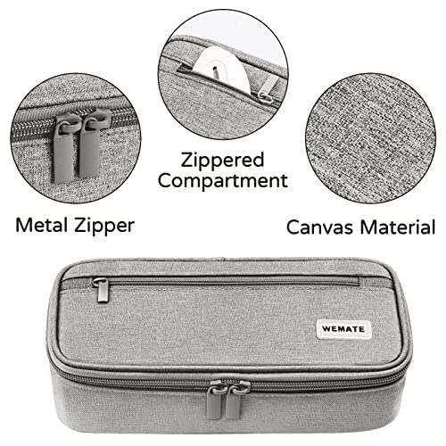 Wemate HKBD001-QH Large Pencil Case Aesthetic,Big Capacity Canvas Pencil Pouch thumb #2