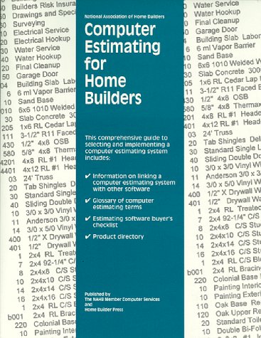Buy Computer Estimating for Home Builders Book Online at Low Prices in ...