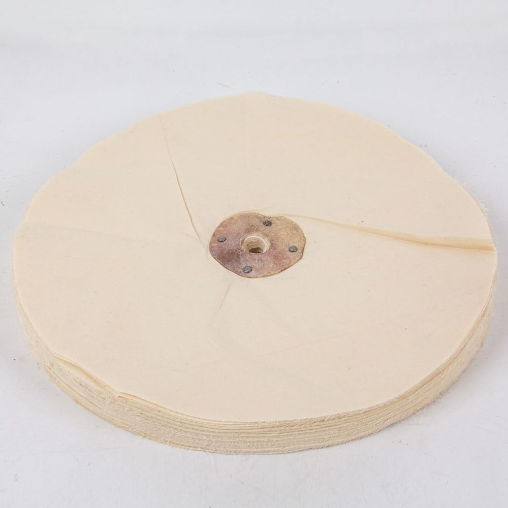 1 Stück 4 Zoll - 8"/200 mm Baumwoll-Polierscheibe für die Atemwege, Loch 5/8" Stoff-Polierscheibe, 1 Stück, 4 Zoll
