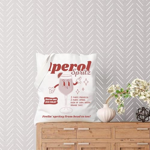 Bolsa Tote Aperol Spritz Feelin' Spritzy De Lona Para Mujer miniatura 3