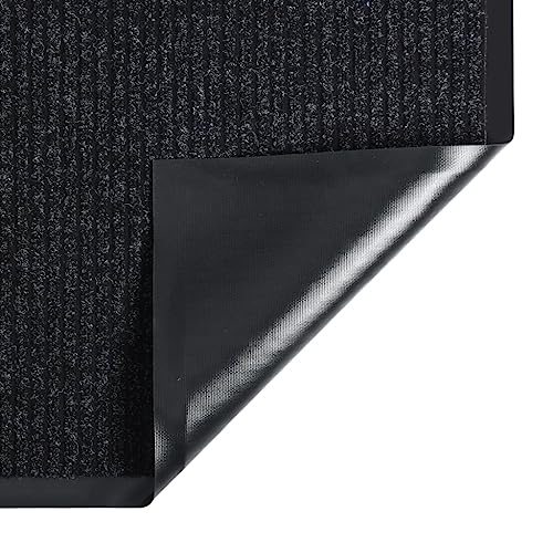 Paillasson anthracite à rayures 40x60 cm en polypropylène et vinyle - 2