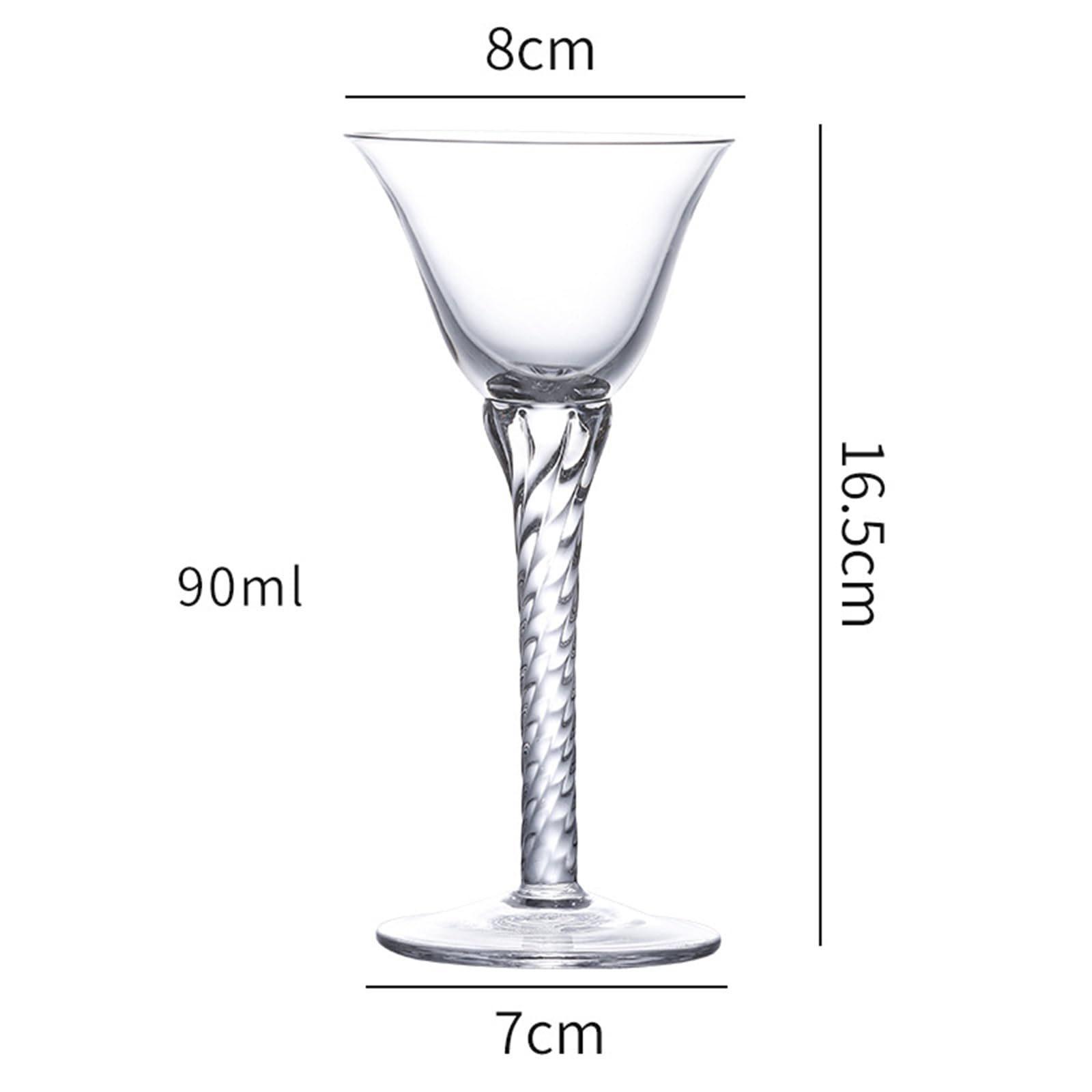 Bicchieri da cocktail Martini da 90 ml, a spirale, per servire cocktail, regalo per San Valentino e anniversario di matrimonio