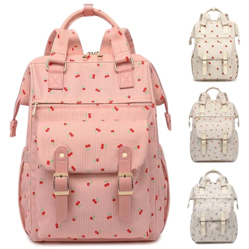 Mochila de laptop de pana para mujer 15.6 pulg elegante miniatura 1