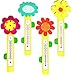 alles-meine.de GmbH Thermometer - Bunte Blume - aus Holz - für Kinder - Kinderthermometer - Wandthermometer / Kinderzimmer - Wärme Kälte - Holzthermometer / Raumthermometer -..