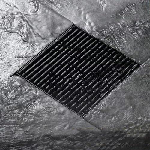 Drain de sol noir mat en acier brossé de qualité supérieure pour douche - 6