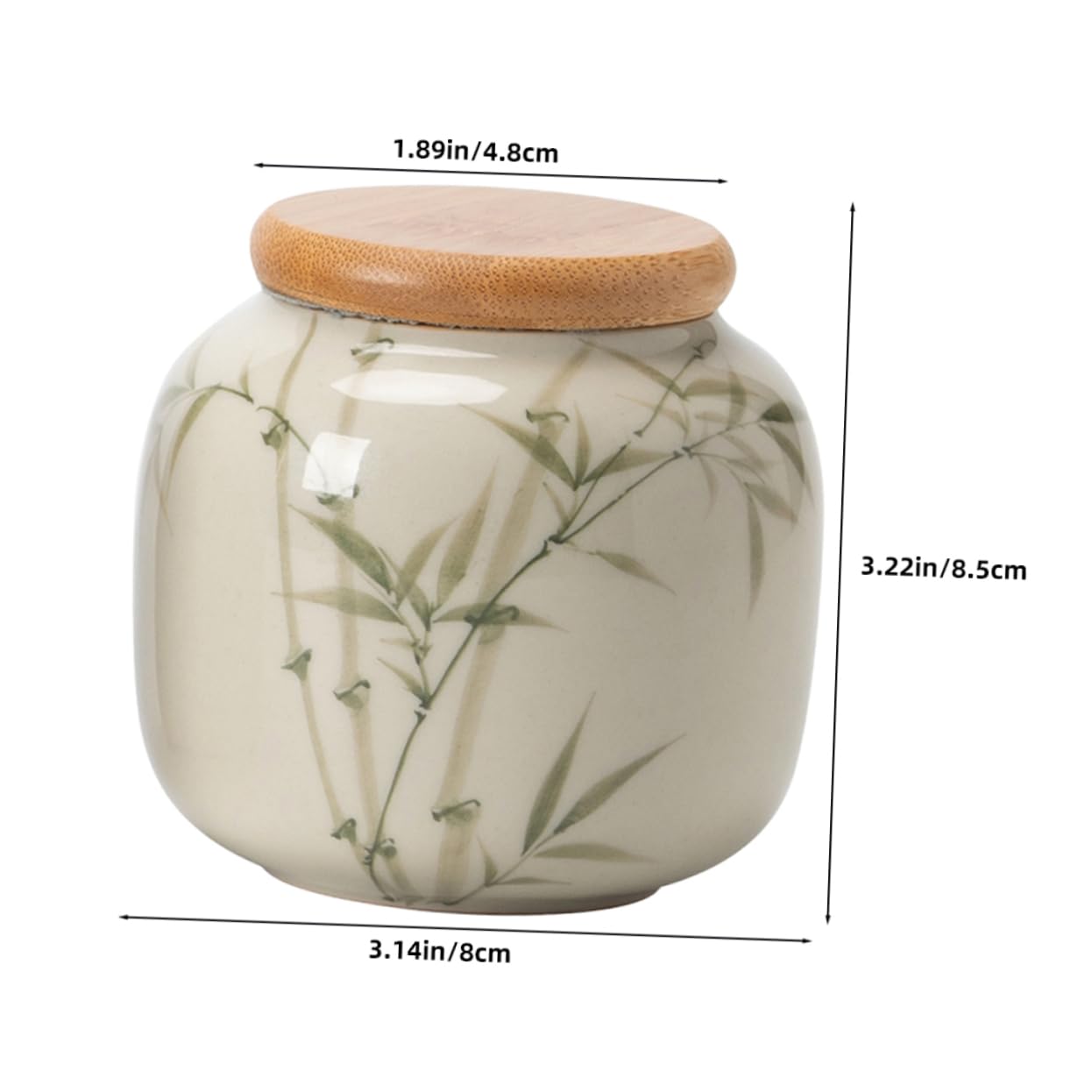 VICASKY Ceramic Tea Canister Chinese Style Portable Sealed Storage Box for Loose Tea Spice and Coffee Beans Aesthetic Kitchen Counter Decor and Home Use