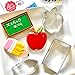 Ann Clark Back to School & Teacher Appreciation Cookie Cutters 3-Pc. Set (Apple, Pencil, Notebook) Made in USA