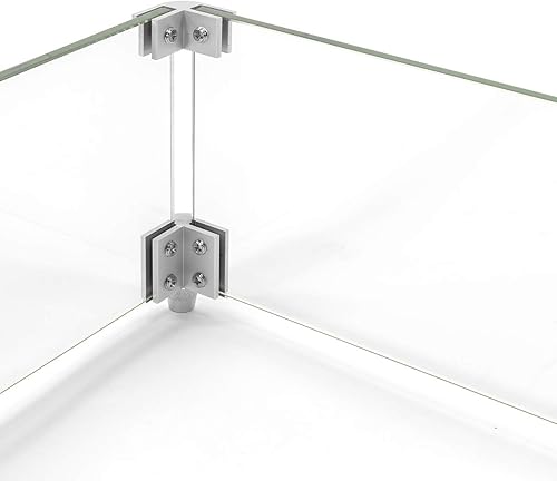 Miniatura 5 de Barton Protector de viento para hoguera, vidrio templado (18.5 x 18.5 pulgadas) de grosor de 0.315 pulgadas (0.315 in) de grosor, valla de