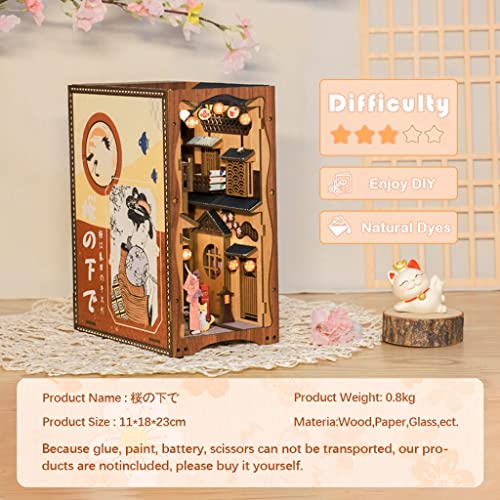 Image of CUTEBEE Book Nook Kit DIY Miniature House Japanese Street Diorama