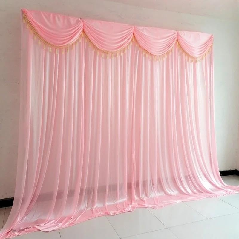 Tenda di Sfondo con Tenda Nappa Dorata sul palco del teatro | Sfondo for tende, sfondo for tende bianche, for eventi, feste di laurea, matrimoni, cerimonie