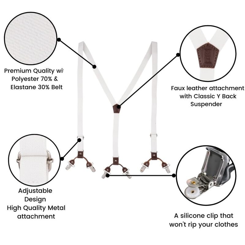 Image of The Tie Hub Ringside Y-Back Slim Fit Suspender for Men